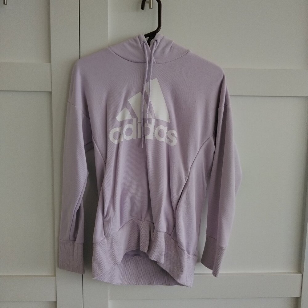 adidas logo hoodie  - purple